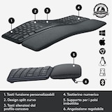 thumbnail of Logitech Ergo K860 Tastiera Wireless Ergonomica Con Poggiapolsi Layout Ita Pc