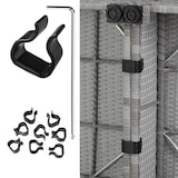 thumbnail of tectake Conjunto de descanso de ratán con estructura de aluminio, incluyendo fundas en 2 colores  Gris Claro