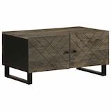 thumbnail of Mesa de centro madera maciza de mango negra 80x50x40 cm
