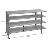 thumbnail of Regal HWC-L75, Wohnregal Bücherregal Schuhregal Sideboard, Massiv-Holz Industrial 72x119x40cm MVG natur mit Metall-Optik