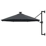 thumbnail of vidaXL Wandparasol met LED's en metalen paal 300 cm antracietkleurig