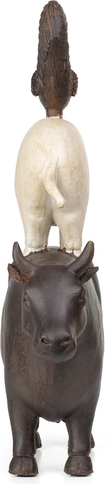 thumbnail of Moritz Deko-Figur Kuh Schwein und Hahn stehen aufeinander aus Polyresin Dekorations Idee Standdeko Tierwelt Statue Skulptur