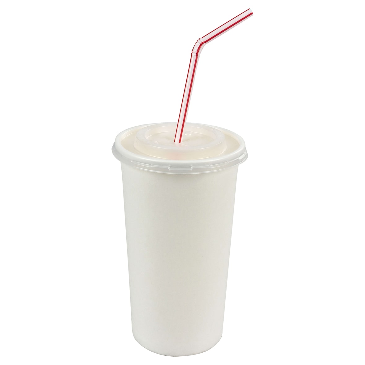 100x Pappbecher Getränkebecher weiß 500 600ml inkl. Deckel mit Kreuzschlitz