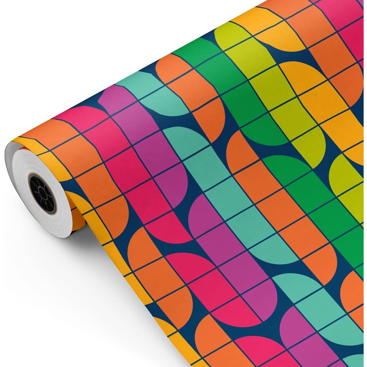 Bobina papel de regalo, rollo grande 31cm x 100m - Reto colores - Papel de envoltorio - Ideal para Negocios Comercios