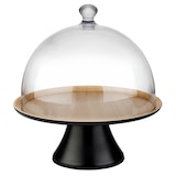 thumbnail of APS 84944  Plateau melamine Ø 31,5 cm noir intérieur aspect bois Frida Lock