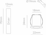 thumbnail of Atom 2W 24º 4000K Mattweißer Mini-LED-Einbaustrahler - Professioneller, hocheffizienter Innenstrahler - Beneito & Faure
