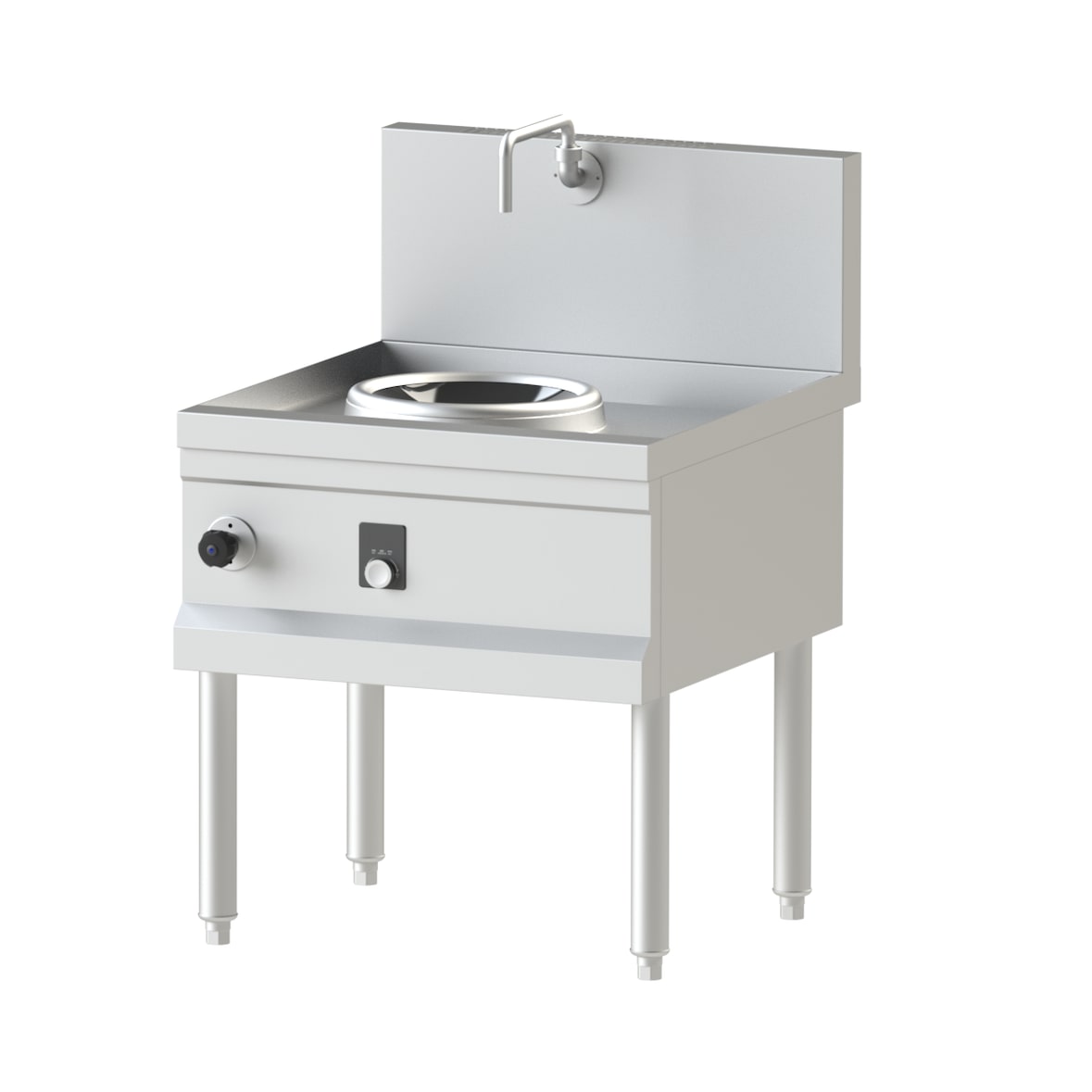 KBS wokbrander 1 pits wandmodel 700x750x1050 mm met wokpan en kraan