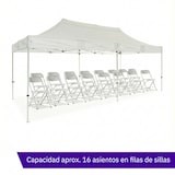 thumbnail of Carpa Cenador Plegable Profesional Aluminio Expert 3x6 Rojo | Estructura Hexagonal 40x40x1,6 mm | Resistente para Exterior y Eventos
