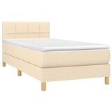 thumbnail of vidaXL Boxspringbett mit Matratze & LED Creme 80x200 cm Stoff