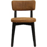 thumbnail of METRO PROFESSIONAL Chaise de restaurant rembourrée Alisora, lot de 2, bois de hêtre/simili cuir, brun cognac/wenge