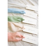 thumbnail of Chiffonband 4cm x 5m 3er Set weich fließend - Stoffband zum Dekorieren Nähen Dekoband Hochzeitsdeko Tischdeko Schleifenband Geschenkband Apricot