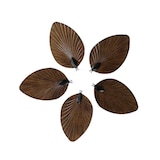 thumbnail of Ventilador rustico led 24w COLLA DC negro 5 Aspas y mando a distancia Fabrilamp