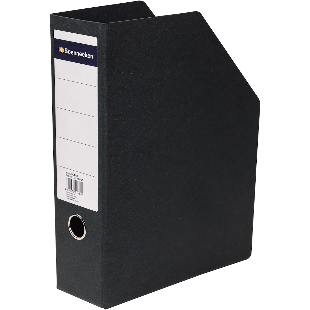 Stehsammler 2000 DIN A4 hoch 85mm Hartpappe schwarz