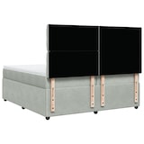 thumbnail of vidaXL Boxspringbett mit Matratze Hellgrau 200x200 cm Samt