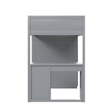 thumbnail of Hochbett 90×200 cm mit Stauraum Computertisch Modulbauweise Platzsparend Lattenrost Grau Holz robust modernes Design