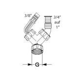 thumbnail of HAAS Doppelschlauchtülle Kondensat Geräteanschlusstülle Winkelschlauchtülle