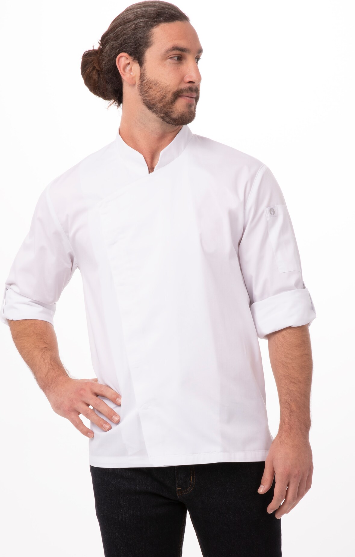 Chef Works® Kochjacke LANSING, Druckverschluss, Cool Vent, lite, Weiß, Größe  M