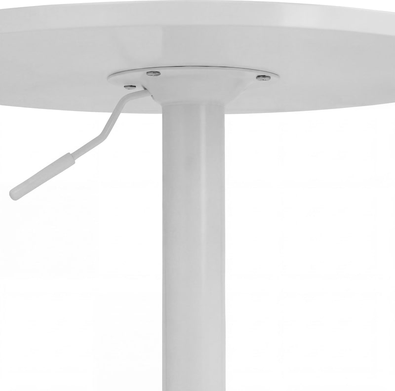 CLP Table haute Lamoni Bois HBT: 85x60x60 cm Blanc / Blanc | METRO