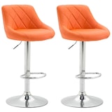 thumbnail of Set 2 sgabelli LAZIO in similpelle arancione
