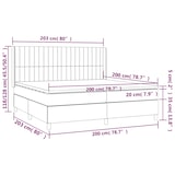 thumbnail of vidaXL Boxspringbett mit Matratze & LED Rosa 200x200 cm Samt