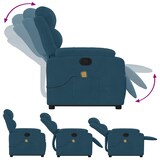 thumbnail of vidaXL Massagesessel mit Aufstehhilfe Blau Samt