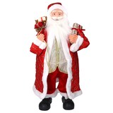 thumbnail of Vacchetti Babbo natale in tessuto rosso e oro con regali cmh80