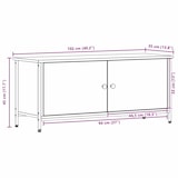 thumbnail of vidaXL TV-Schrank Schwarze Eiche 100 x 35 x 45 cm Holzwerkstoff