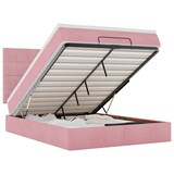 thumbnail of vidaXL Ottoman-Bett mit Matratzen & LEDs Rosa 140x200 cm Samt
