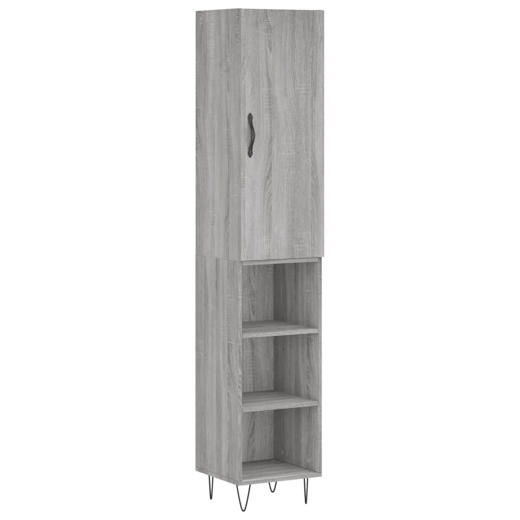 Helloshop26 - Buffet Sideboard Kommode Kleiderschrank Aufbewahrungsmöbel Organizer Küche Wohnzimmer Lounge hohe Sonoma-Eiche 34,5 x 02_0035310