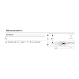 thumbnail of Ventilateur de plafond Cuba en acier, laiton satiné et pales ABS marron, 3 vitesses avec chaîne, fonction inverse, sans lumière - FARO-33352B FARO