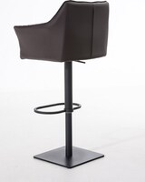 thumbnail of Barhocker SIHAR - Kunstleder Braun 64x45x88 cm Schwarz | Barstuhl Höhenverstellbar Mit Lehne Drehbar Tresenhocker Tresenstuhl Kneipenhocker