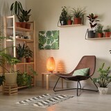 thumbnail of Relaxdays Läufer, Baumwolle & Jute, 50 x 80 cm, rutschfest, handgewebt, Teppich Flur, Küche, Zickzack, beige/schwarz