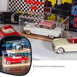 thumbnail of Acryl Vitrine mit Holzsockel für Figuren, HMF 46881, 14 x 14 x 22 cm