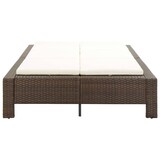 thumbnail of vidaXL 2-persoons ligstoel met kussen bruin poly rotan