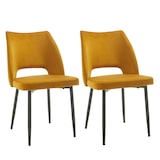 thumbnail of METRO PROFESSIONAL Gepolsterter Restaurantstuhl Salto 2er Set, Stahl/Polyester, gelb/schwarz