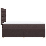 thumbnail of vidaXL Boxspringbett mit Matratze Dunkelbraun 80x200 cm Stoff