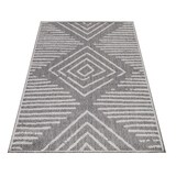thumbnail of Teppich Outdoor Gestreift Wetterfest Waschbar Strapazierfähig Balkon Terrasse Küche OEKO-TEX Grau 120x170 cm – ORLA von Kadima Design