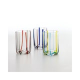 thumbnail of Bicchiere Tirache Zafferano in vetro borosilicato bicolore Acquamarina-verde box 6 pezzi