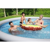 thumbnail of Bestway Fast Set runder aufblasbarer Pool mit Filterpumpe, graue Rattanoptik, 396 x 84 cm
