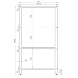 thumbnail of Romux® Edelstahlregal mit 4 Regal Glatten 1200x500x1800 mm | Metallregal für Küche mit 4 Böden | Metallregale für Gastronomie