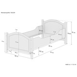 thumbnail of Seniorenbett extra hoch weiß 100x200 Holzbett Einzelbett Gästebett 60.40-10WoR