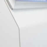 thumbnail of Danieli Store | Expositor publicitario de pie con atril con marco abatible tamaño A4 vertical | Soporte de metal blanco con base en forma de L