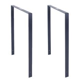 thumbnail of 2 x Fahrradanlehnbügel 115 x 76 cm Flachstahl 13 mm Anthrazit Einbetonieren Fahrradständer Parker Typ U