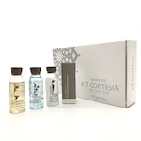 thumbnail of Kit cortesia cosmetico linea Flower SBCC per hotel e b&b in cofanetto Shampoo - Bagnoschiuma - Crema corpo - Cuffia doccia (10 kit)