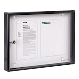 thumbnail of ARREGUI PAN44 Panel de Anuncios de aluminio con capacidad para 2 hojas DIN A4, con cerradura de llave, negro