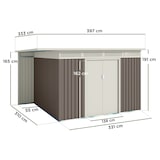 thumbnail of Metallisches Gartenhaus Uppsala 13,22m2 - 333x397x191cm. Gartenhaus