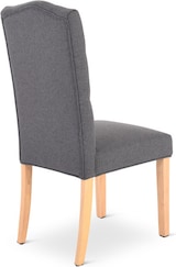 thumbnail of Esszimmerstuhl 2er-Set, Chesterfield-Design, Polsterstuhl im Set, eleganter Stuhl, Belastbarkeit 110 kg, Dunkelgrau, Beine Holz, Raburg Anastasia