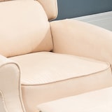 thumbnail of HOMCOM sillón de masaje sillón relax reclinable con mando a distancia 2 zonas de masaje y tapizado en tejido de ante 78x83x101 cm crema