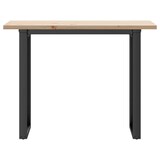 thumbnail of Mesa de comedor marco O madera maciza pino acero 100x50x75,5 cm