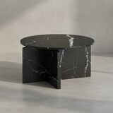 thumbnail of Couchtisch 60x60x33 cm Schwarz Sofatisch in Marmor-Optik Modern, Design Wohnzimmertisch Rund, Loungetisch Klein, Kaffeetisch